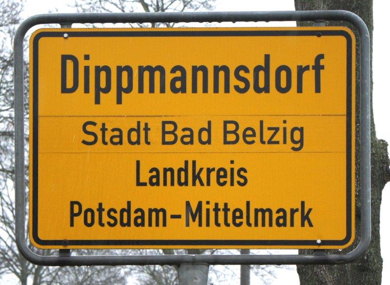 Ortseinganschild Dippmannsdorf
